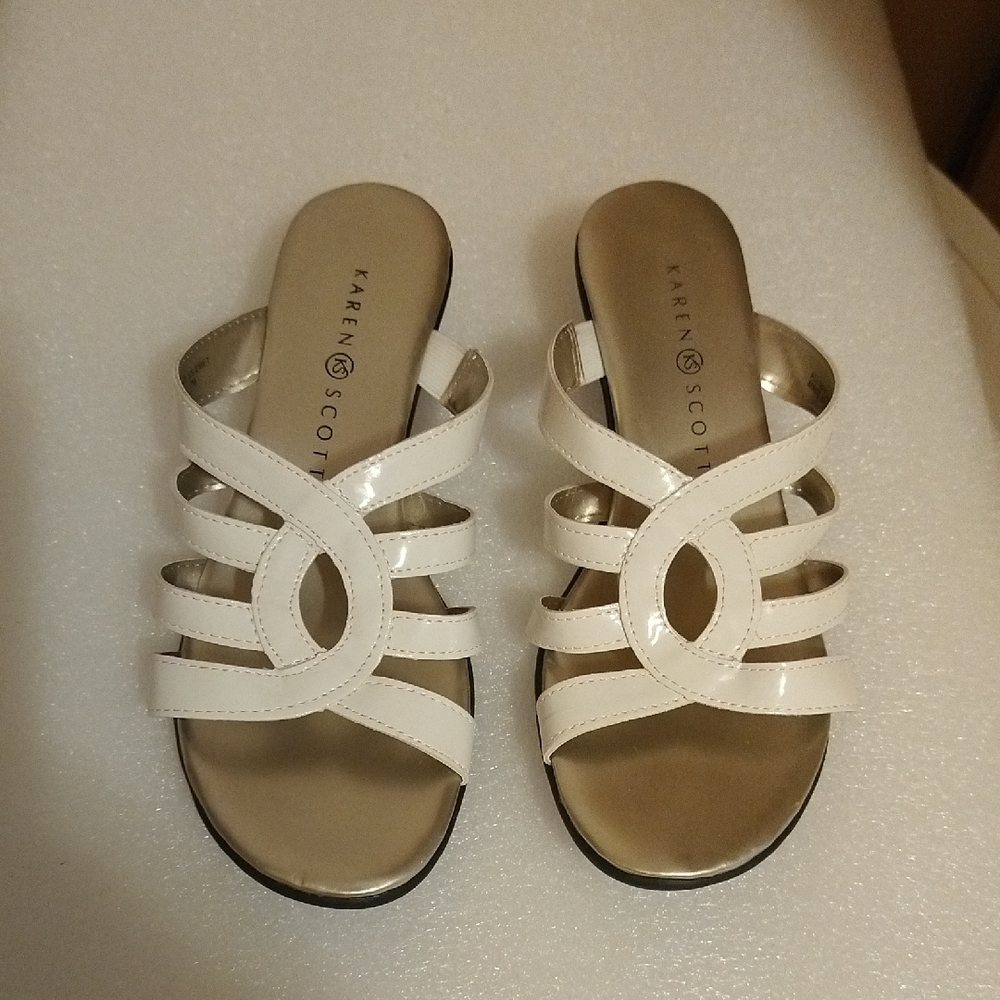 Karen Scott Women's White Sandals